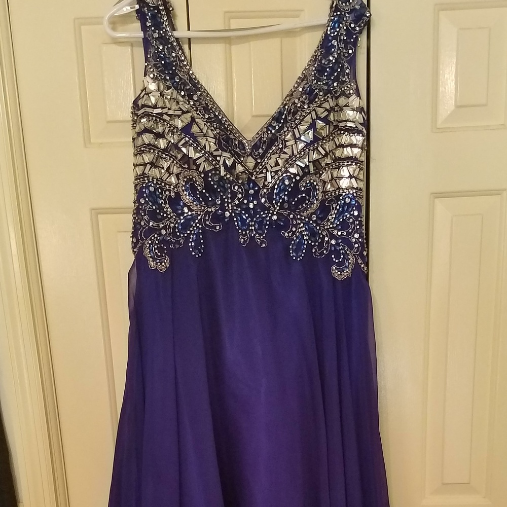 Embellished Blue Formal Gown Size 2X